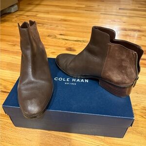 Cole Haan Women's Dark Brown Chukka Boots